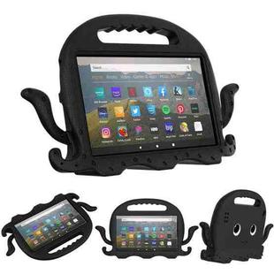 For Amazon Kindle Fire HD 7 2019 / 2017 / 2015 Octopus EVA Shockproof Tablet Case with Screen Film & Shoulder Strap(Black)