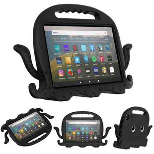 For Amazon Kindle Fire HD 8 / HD 8 Plus Octopus EVA Shockproof Tablet Case with Screen Film & Shoulder Strap(Black)