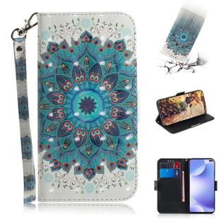 For Xiaomi Redmi K30 3D Painting Horizontal Flip Leather Case with Holder & Card Slot & Wallet & Lanyard(Peacock wreath)