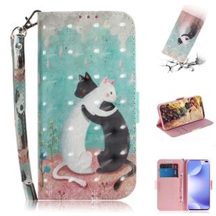 For Xiaomi Redmi K30 3D Painting Horizontal Flip Leather Case with Holder & Card Slot & Wallet & Lanyard(Black and white cat)