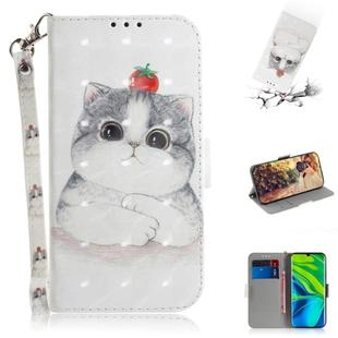 For Xiaomi Mi Note 10 3D Painting Horizontal Flip Leather Case with Holder & Card Slot & Wallet & Lanyard(Cute cat)