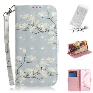For Galaxy Note 10 Lite / A81 3D Painting Horizontal Flip Leather Case with Holder & Card Slot & Wallet & Lanyard(Magnolia flower)