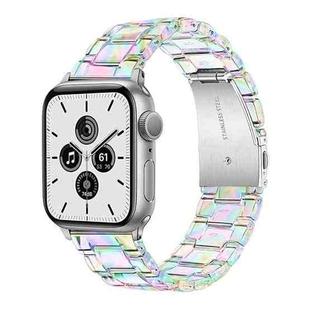 Plastic Colorful Three-Bead Watch Band For  Apple Watch Ultra 49mm / Series 8&7 45mm / SE 2&6&SE&5&4 44mm / 3&2&1 42mm(Colorful)