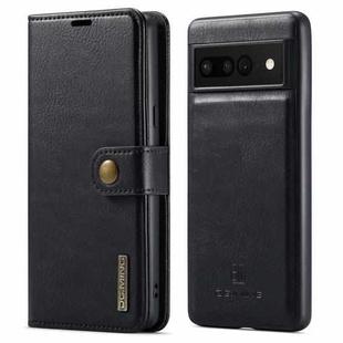 For Google Pixel 7 Pro DG.MING Crazy Horse Texture Detachable Magnetic Leather Phone Case(Black)