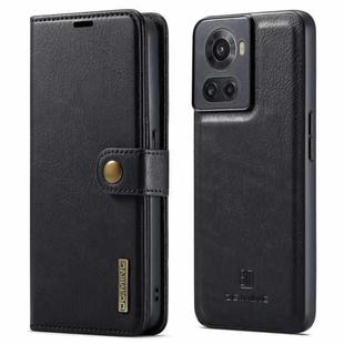 For OnePlus Ace & 10R DG.MING Crazy Horse Texture Detachable Magnetic Leather Phone Case(Black)