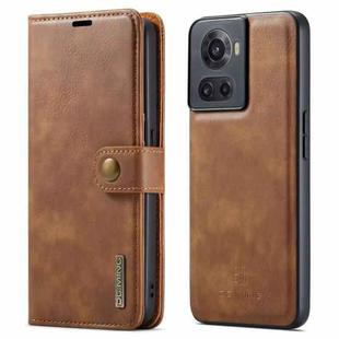 For OnePlus Ace & 10R DG.MING Crazy Horse Texture Detachable Magnetic Leather Phone Case(Brown)