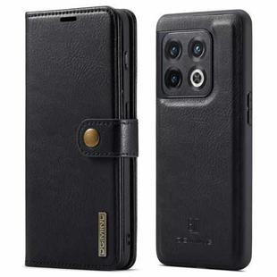 For OnePlus 10 Pro DG.MING Crazy Horse Texture Detachable Magnetic Leather Phone Case(Black)
