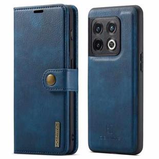 For OnePlus 10 Pro DG.MING Crazy Horse Texture Detachable Magnetic Leather Phone Case(Blue)