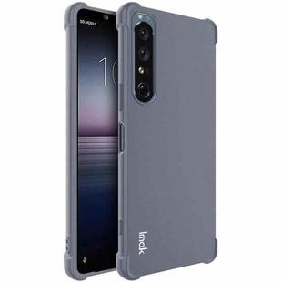 For Sony Xperia 1 IV IMAK All-inclusive Shockproof Airbag TPU Case with Screen Protector (Matte Grey)