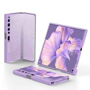 For Huawei Mate Xs 2 GKK Skin Feel Folding Full Coverage Phone Case with Holder(Purple)