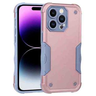 For iPhone 14 Pro Max Non-slip Shockproof Armor Phone Case (Rose Gold)