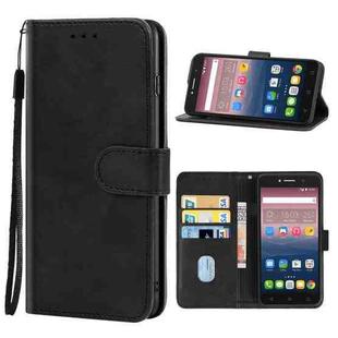For Alcatel Pixi 4 4.0 Leather Phone Case(Black)