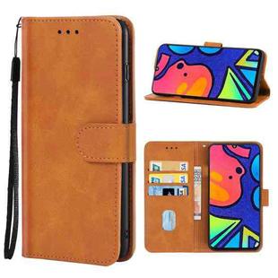 For Samsung Galaxy F41 Leather Phone Case(Brown)