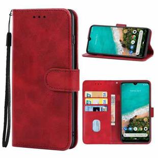For Xiaomi Mi A3 Leather Phone Case(Red)
