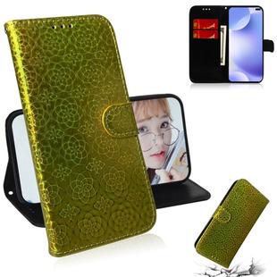 For Huawei P40 Pro Solid Color Colorful Magnetic Buckle Horizontal Flip PU Leather Case with Holder & Card Slots & Wallet & Lanyard(Gold)