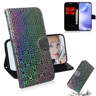 For Huawei P40 Pro Solid Color Colorful Magnetic Buckle Horizontal Flip PU Leather Case with Holder & Card Slots & Wallet & Lanyard(Silver)