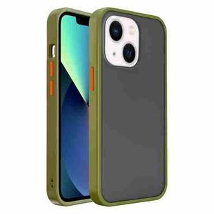 For iPhone 14 Translucent Skin Feel Frosted Phone Case (Green)