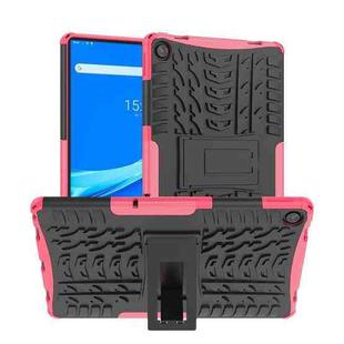 For Lenovo Tab M10 Plus 10.6 3rd Gen 2022 Tire Texture TPU+PC Shockproof Case with Holder(Pink)