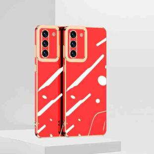 For Samsung Galaxy S21 FE 5G Pupil Shadow Electroplating Shockproof Protective Phone Case(Red)