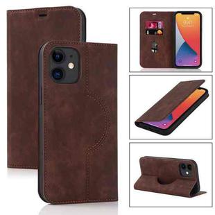 For iPhone 12 Wireless Charging Magsafe Leather Phone Case(Brown)