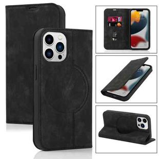 For iPhone 13 Pro Wireless Charging Magsafe Leather Phone Case (Black)