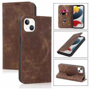 For iPhone 13 Wireless Charging Magsafe Leather Phone Case(Coffe)