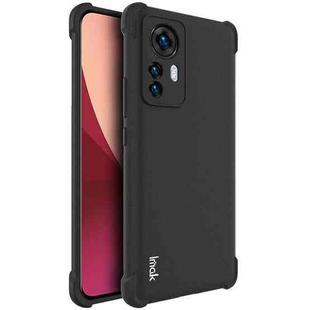 For Xiaomi 12 Pro IMAK All-inclusive Shockproof Airbag TPU Phone Case with Screen Protector (Matte Black)