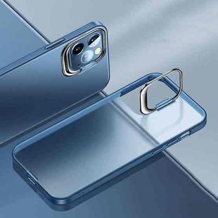 For iPhone 14 Pro Max Metal Lens Cover Holder Phone Case (Blue)