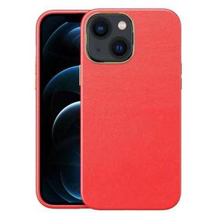 For iPhone 14 Electroplating Skin Texture PC + TPU Phone Case (Red)