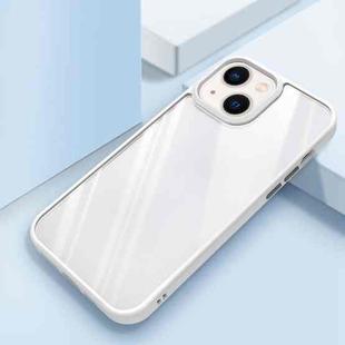 For iPhone 14 Clear Back Shockproof Phone Case (White)