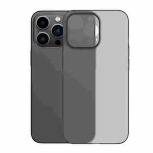 For iPhone 14 Frosted PC Shockproof Phone Case (Transparent Black)