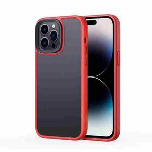 For iPhone 14 Pro Max Frosted Back Shockproof Phone Case (Red)