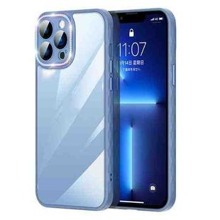 For iPhone 13 Pro Max Prismatic Edge Transparent Diamond Phone Case (Blue)