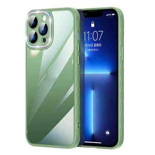 For iPhone 13 Pro Prismatic Edge Transparent Diamond Phone Case (Green)