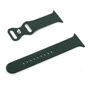Weave Texture Watch Band For Apple Watch Ultra 49mm / Series 8&7 45mm / SE 2&6&SE&5&4 44mm / 3&2&1 42mm(Dark Green)
