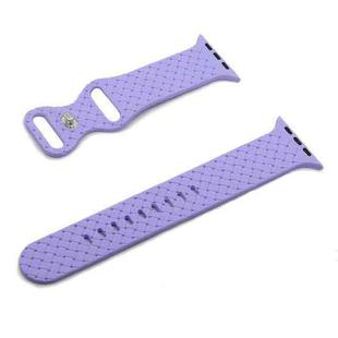 Weave Texture Watch Band For Apple Watch Ultra 49mm / Series 8&7 45mm / SE 2&6&SE&5&4 44mm / 3&2&1 42mm(Purple)