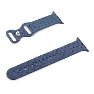Weave Texture Watch Band For Apple Watch Series 8&7 41mm / SE 2&6&SE&5&4 40mm / 3&2&1 38mm(Sea Blue)