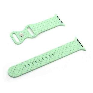 Weave Texture Watch Band For Apple Watch Series 8&7 41mm / SE 2&6&SE&5&4 40mm / 3&2&1 38mm(Green)