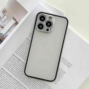 For iPhone 14 Plus Aluminum Alloy Buckle Double-sided Glass Phone Case (Silver)