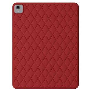 For iPad mini 6 Diamond Lattice Silicone Tablet Case(Red)