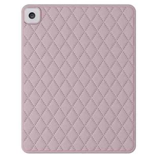 For iPad 10.2 2019 / 2020 / 2021 Diamond Lattice Silicone Tablet Case(Pale Pinkish Grey)