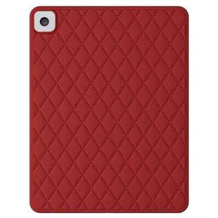 For iPad 10.2 2019 / 2020 / 2021 Diamond Lattice Silicone Tablet Case(Red)