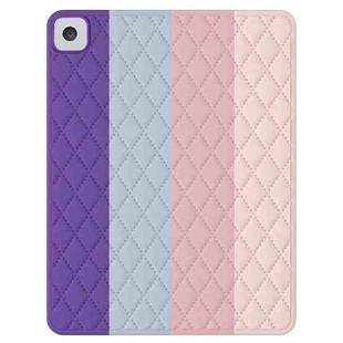 For iPad 10.2 2019 / 2020 / 2021 Diamond Lattice Silicone Tablet Case(Rainbow 2)