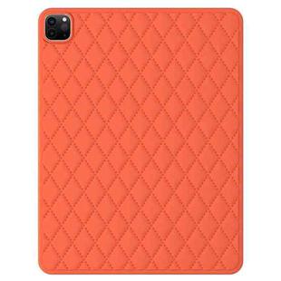 For iPad Pro 12.9 2022 / 2021 / 2020 / 2018 Diamond Lattice Silicone Tablet Case(Orange)