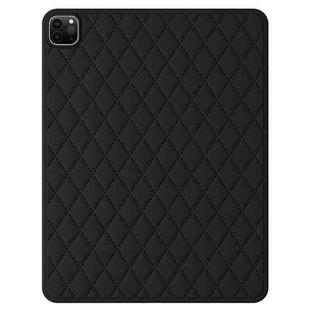 For iPad Pro 12.9 2022 / 2021 / 2020 / 2018 Diamond Lattice Silicone Tablet Case(Black)