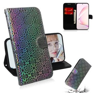 For Galaxy Note 10 Lite / A81 Solid Color Colorful Magnetic Buckle Horizontal Flip PU Leather Case with Holder & Card Slots & Wallet & Lanyard(Silver)