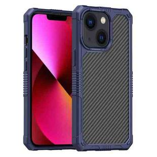 For iPhone 14 Carbon Fiber Shockproof Phone Case (Blue)