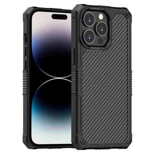 For iPhone 14 Pro Carbon Fiber Shockproof Phone Case(Black)