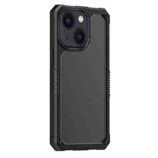 For iPhone 14 Transparent Shockproof PC + TPU Phone Case (Black)