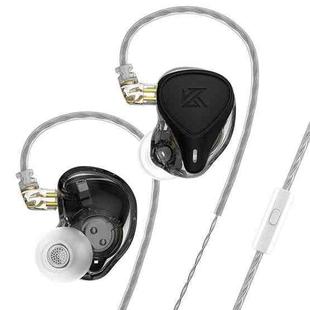 KZ-ZEX PRO 1.2m Electrostatic Coil Iron Hybrid In-Ear Headphones, Style:With Microphone(Black)